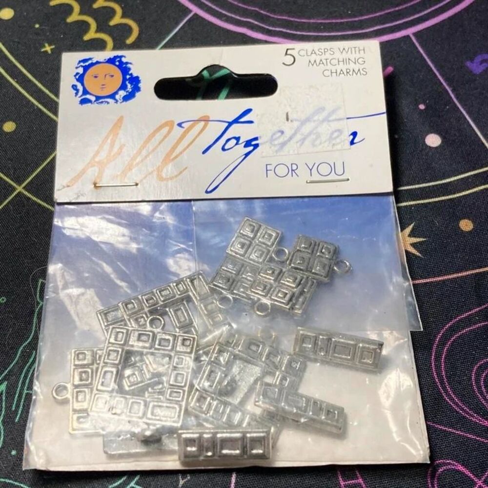 All Together For You silver square clasp with matching charms